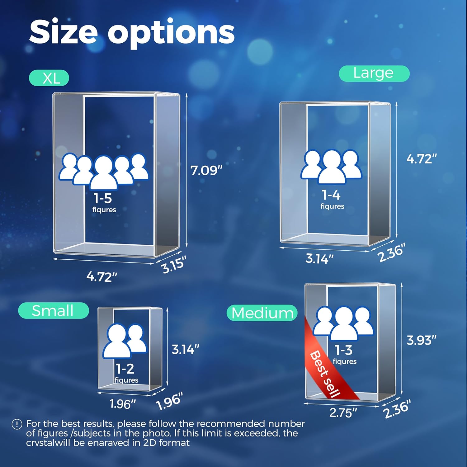 Portrait Large - 3D Crystal Photo