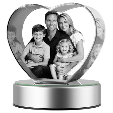 3D Crystal Heart XLarge (3-6 Figures)