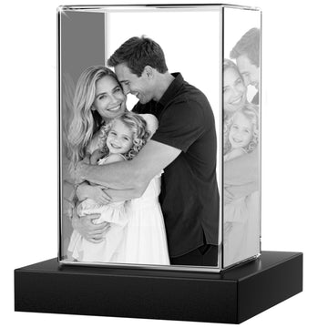 3D Crystal Rectangle Portrait Large (3-5 Figures)